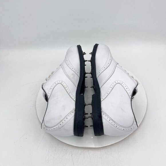 Nike Golf Wickie Last Men Size 9.5 970305 PA2 Triple White Leather Shoes - Picture 6 of 14